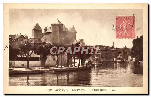 Cartes postales Annecy Le port Le chateau