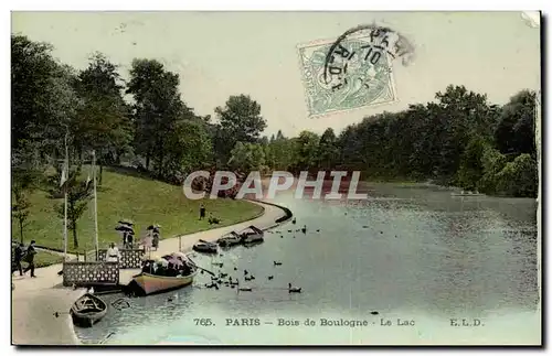 Paris Cartes postales Bois de boulogne Le lac