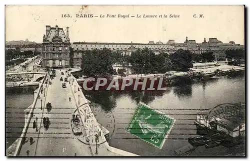 Paris Ansichtskarte AK Pont royal le Louvre et la Seine