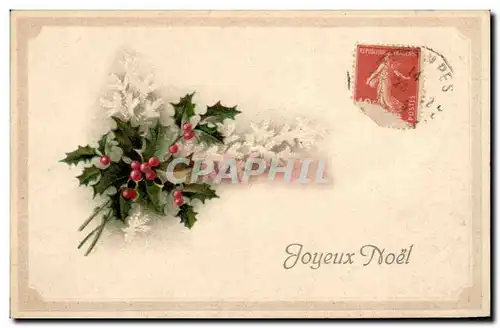 Cartes postales Fantaisie Fleurs Joyeux Noel Christmas