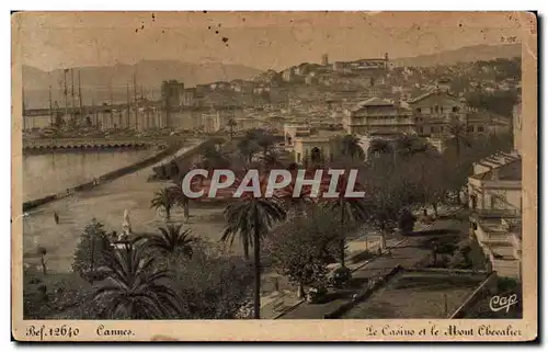 Cannes Cartes postales Le casino et le mont chevalier