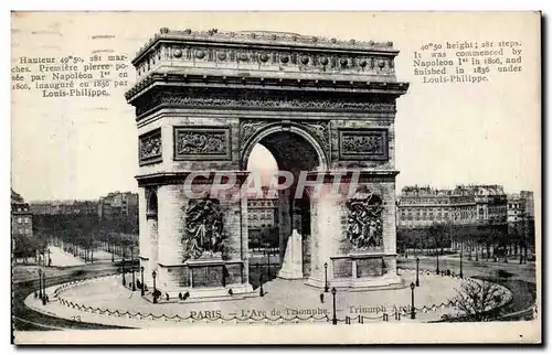 Paris Cartes postales Arc de triomphe