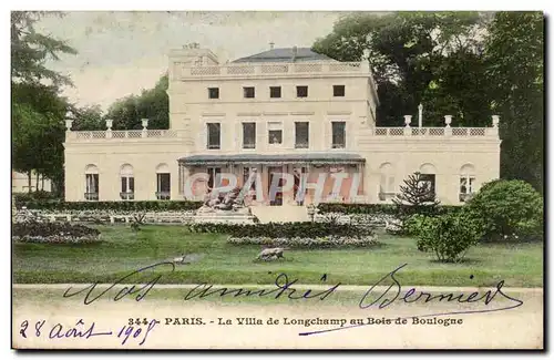 Paris Ansichtskarte AK La villa de Longchamp au Bois de Boulogne