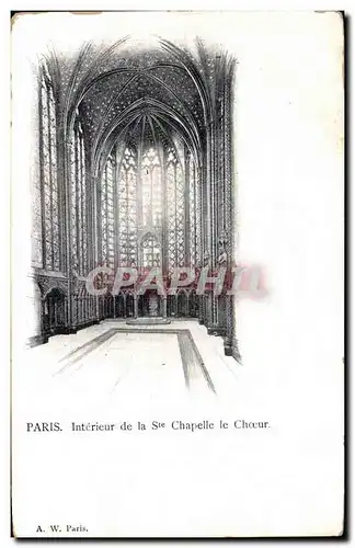 Paris Cartes postales Interieur de la Ste Chapelle le choeur