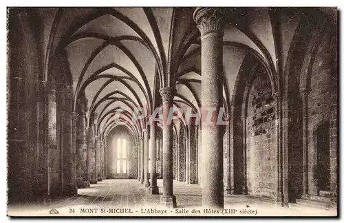 Mont Saint michel Ansichtskarte AK Abbaye Salle des hotes