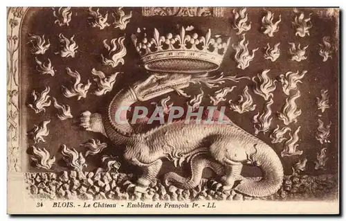 Blois Ansichtskarte AK Le chateau Embleme de Francois 1er Dragon