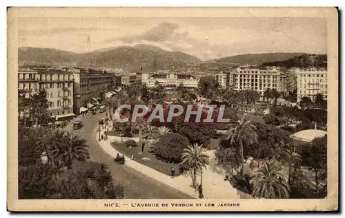 Ansichtskarte AK Nice L&#39avenue de VErdun et les jardins