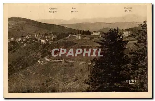 Ansichtskarte AK La Louvesc Vue panoramique et route de Satillieu Perspective des CEvennes