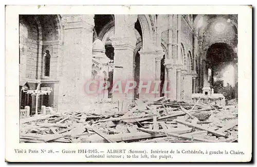 Cartes postales Albert Interieur de la cathedrale