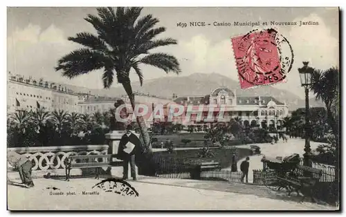 Cartes postales Nice Casino municipal et nouveaux jardins