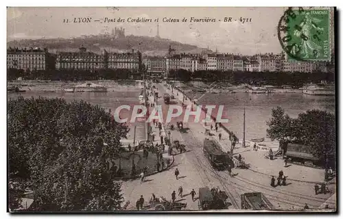 Ansichtskarte AK Lyon Pont des cordeliers et coteau de Fourvieres