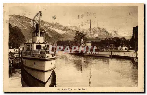 Ansichtskarte AK Annecy Le port bateau