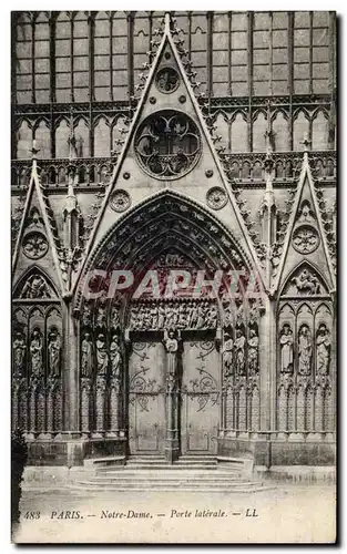 Paris Cartes postales Notre DAme Porte laterale