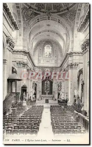 Paris Ansichtskarte AK Eglise Saint Louis Interieur