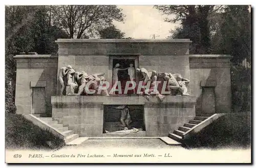 Paris Ansichtskarte AK Cimetiere du Pere Lachaise Monument aux morts