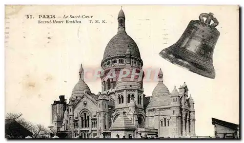 Paris Cartes postales Sacre coeur Cloche