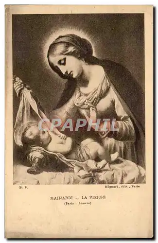 Cartes postales Fantaisie Mainardi La vierge Paris Louvre