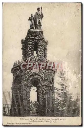 Cartes postales Pelerinage de ND de Sion par Praye Le monument de Saint Joseph