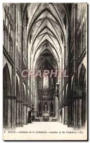 Cartes postales Metz Interieur de la cathedrale