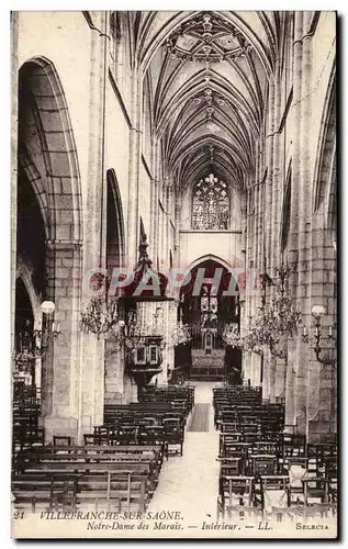 Cartes postales Villefranche sur SAone Notre DAme des marais Interieur