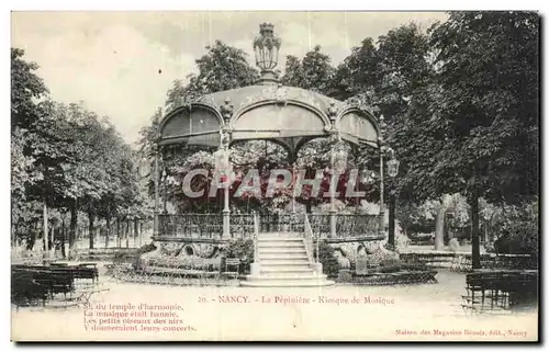 Cartes postales Nancy Le kiosque de musique