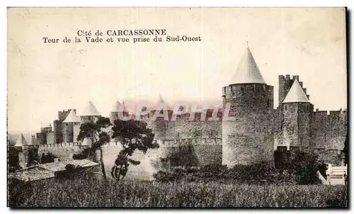 Ansichtskarte AK Cite de CArcassonne Tour de la Vade et vue prise du Sud Ouest