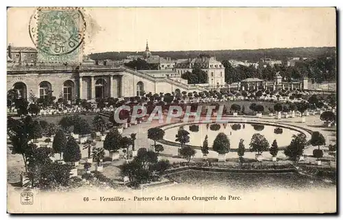 Cartes postales Versailles Parterre de la grande orangerie du parc