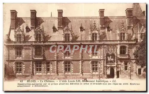 Cartes postales Blois le chateau Aile Louis XII