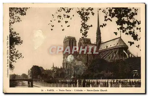 Paris Cartes postales Notre Dame L'abside