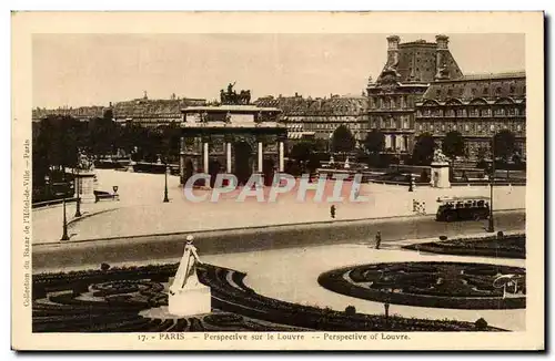 Paris Cartes postales Perspective sur le Louvre