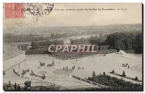 Paris Ansichtskarte AK Vue sur la Seine prise du jardin du Trocadero