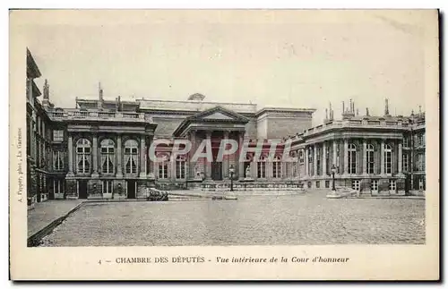 Paris Cartes postales Chambre des Deputes Vue interieure de la cour d&#39honneur