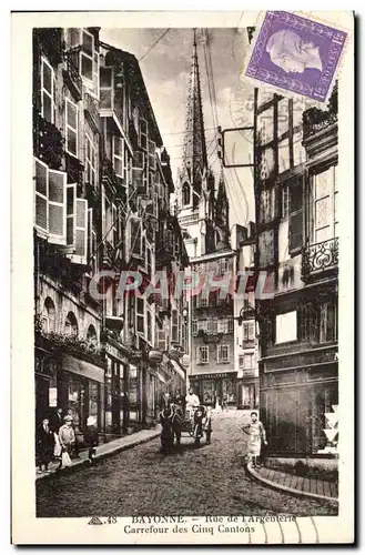 Bayonne Ansichtskarte AK Rue de l&#39argenterie Carrefour des cinq cantons
