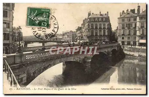 Cartes postales Bayonne Le pont Mayou et les quais de la Nive