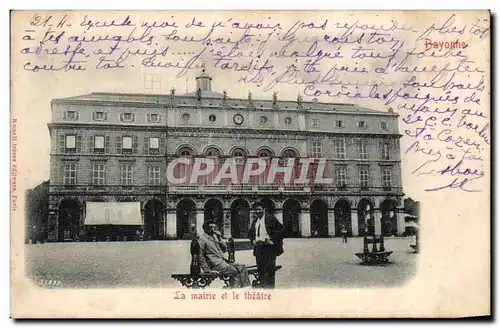 Cartes postales Bayonne La mairie et le theatre