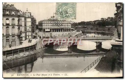 Bayonne Ansichtskarte AK Le pont Mayou et le theatre