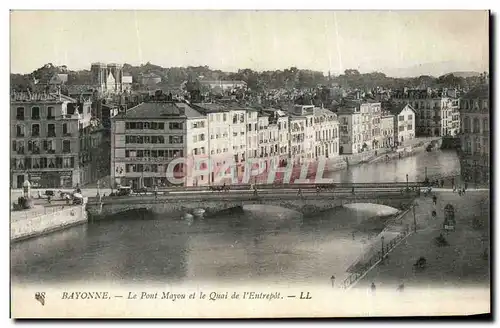 Bayonne Cartes postales Le pont Mayou et le quai de l&#39entrepot