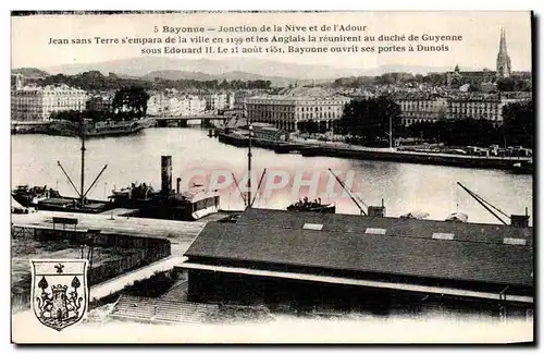 Bayonne Ansichtskarte AK Jonction de la Nive et de l&#39adour