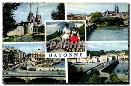 Bayonne Cartes postales moderne Chateau Vieux et cathedrale L&#39adour et la cathedrale