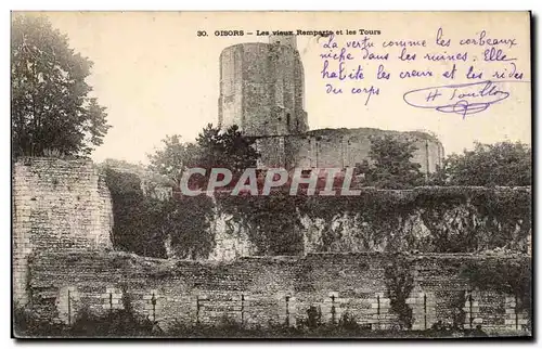 Cartes postales Gisors Les vieux remparts et les tours