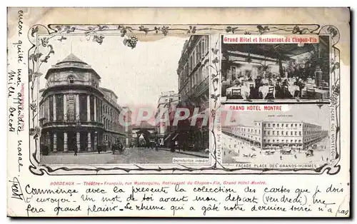 Cartes postales Bordeaux Theatre francais Rue Montesquieu Restaurant du Chapon