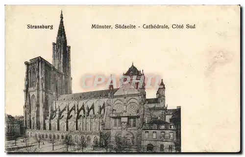 Ansichtskarte AK Strassburg Munster Sudseite Cathedrale Cote Sud