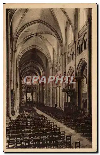 Cartes postales Sens La nef de la cathedrale