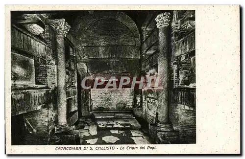 Cartes postales Italie Italia Catacoomba di Callisto La cripta del Papi