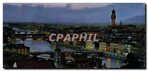 Cartes postales Italie Italia Firenze Vue des ponts