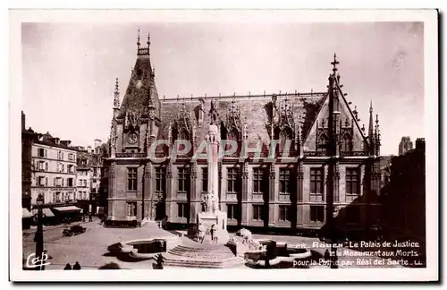 Ansichtskarte AK Rouen Palais de justice et le monument aux morts