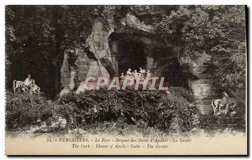 Ansichtskarte AK Versailles Le parc Bosqsuet des baisn d&#39apollon La grotte