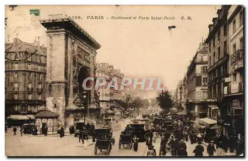 Paris Cartes postales Boulevard et porte Saint Denis