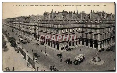 Paris Ansichtskarte AK Perspective de la rue de Rivoli La statue de Jeanne d&#39arc (sur la place)