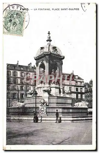 Paris Ansichtskarte AK Fontaine Place Saint Sulpice